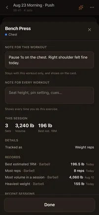 Exercise detail — REPutation