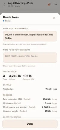 Exercise detail — REPutation